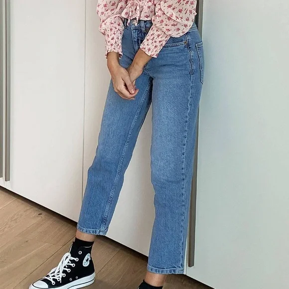 ASOS Jeans Asos Design Petite High Rise Stretch Slim Straight